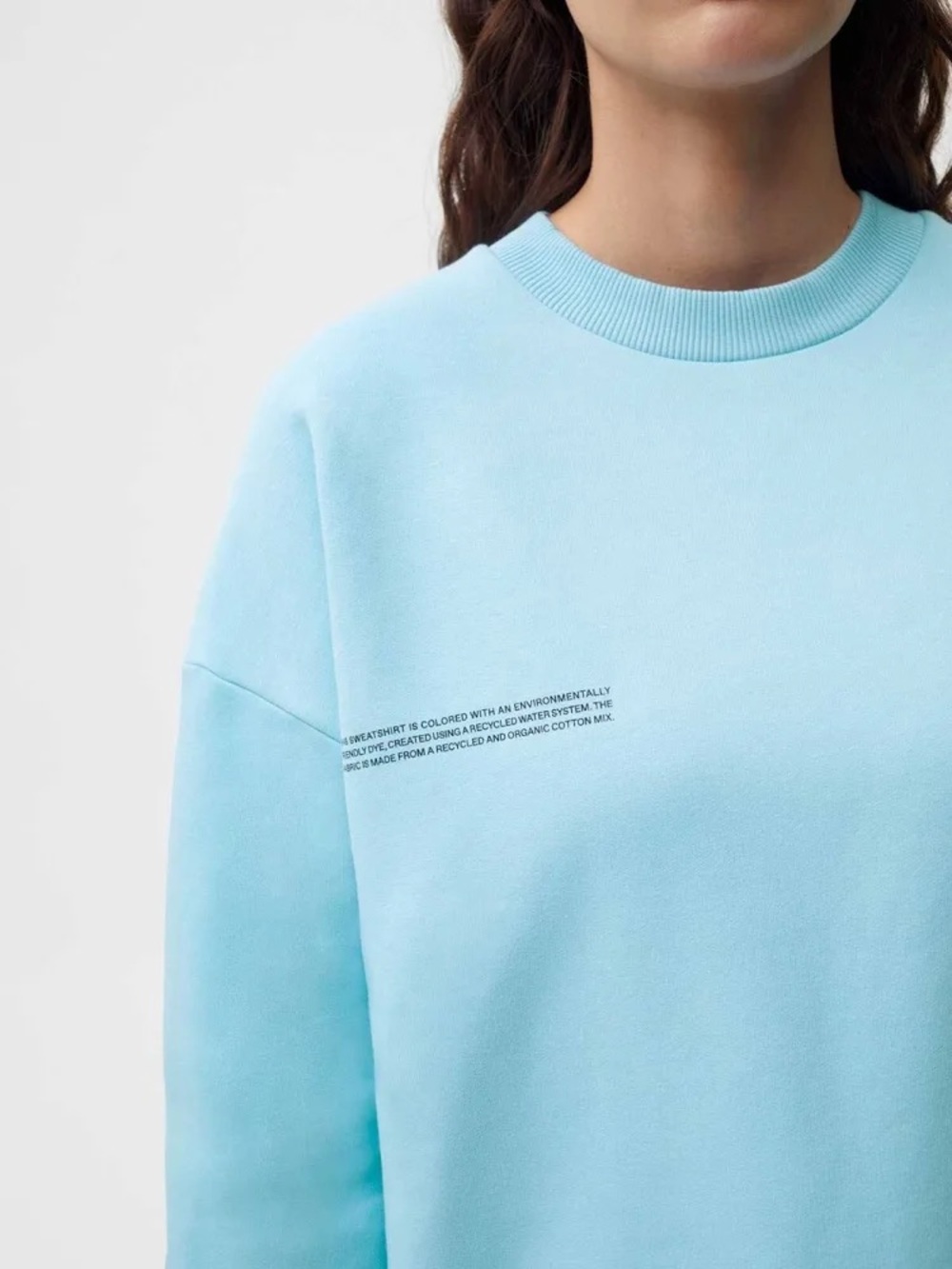 Pangaia 365 Heavyweight Sweatshirt Unisex Celestial Blue Crewneck Sweater